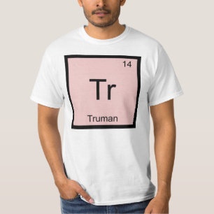 T-shirt Truman Nome Elemento Químico Tabela Periódica