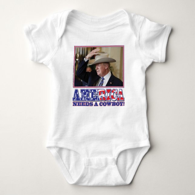 T-SHIRT TRUMP-AMÉRICA-COWBOY (Frente)