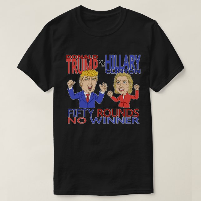 T-shirt Trunfo contra Hillary (Frente do Design)