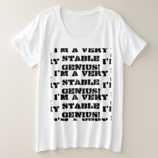 T-shirt Trunfo engraçado. Eu sou um gênio muito estável