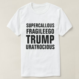 T-shirt Trunfo frágil caloso super do ego você é atroz