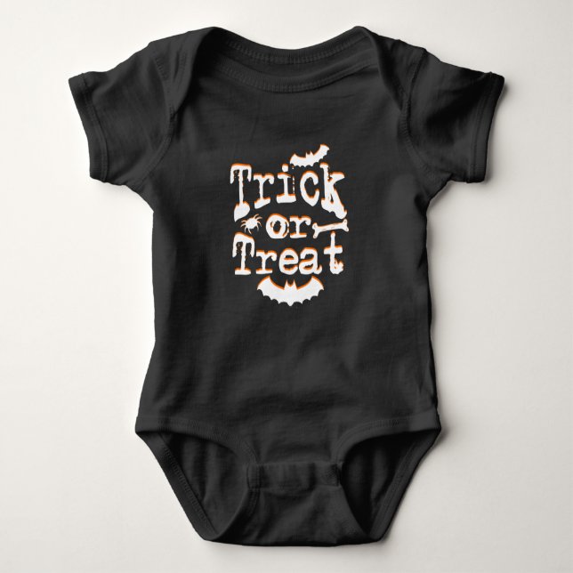 T-shirt truque ou tratamento de halloween (Frente)