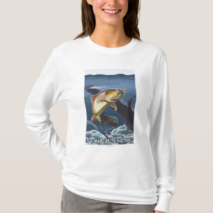 T-shirt Truta que pesca o secção transversal 2