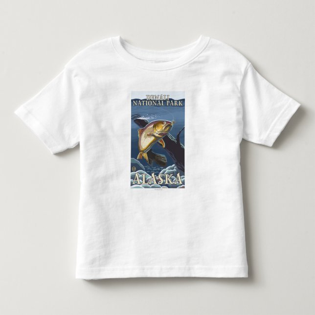T-shirt Truta que pesca o secção transversal 3 (Frente)