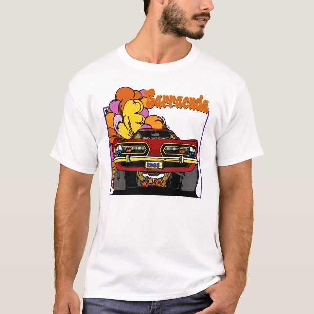 T-shirt Tshirt 1968 clássico do carro do Barracuda de (Frente)