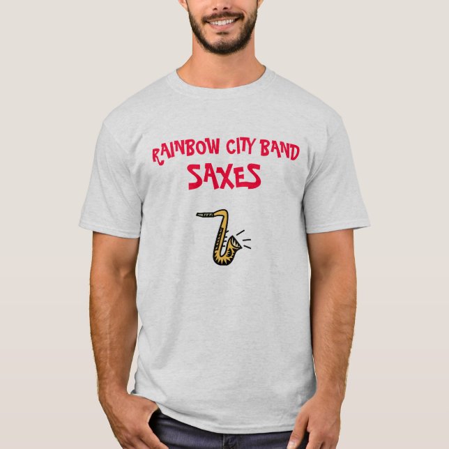 T-shirt Tshirt 2012 dos saxofones da banda da cidade do (Frente)