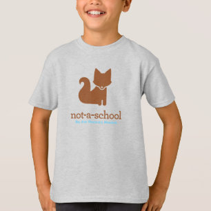 T-shirt Tshirt azul do raglan do NAS com raposa