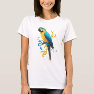 T-shirt Tshirt azul e Dourado do Macaw