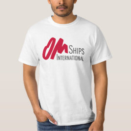 T-shirt Tshirt básico do logotipo dos navios de OM