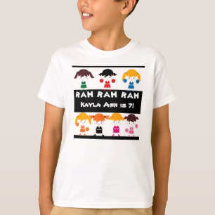 T-shirt Tshirt Cheerleading do aniversário de Rah Rah Rah