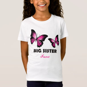 T-shirt Tshirt da borboleta da irmã mais velha