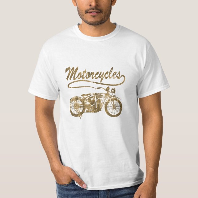 T-shirt Tshirt da motocicleta do vintage (Frente)