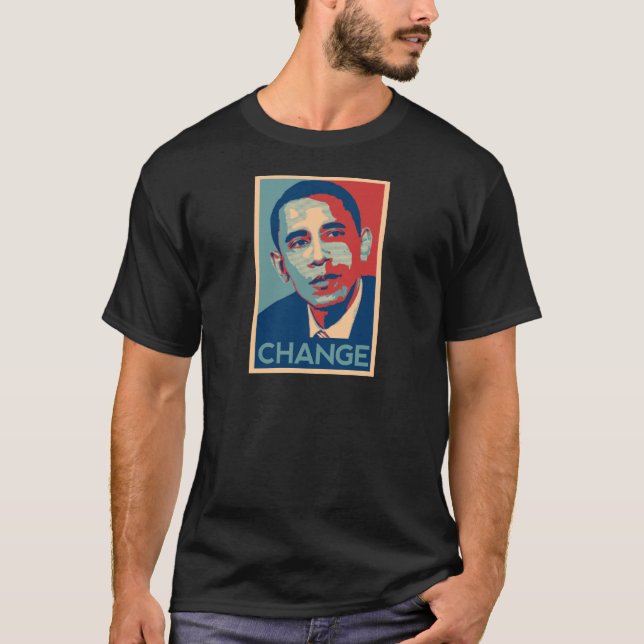 T-shirt tshirt da mudança de obama (Frente)