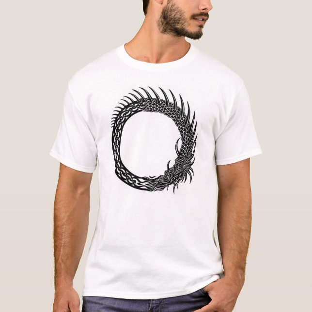 T-shirt Tshirt da serpente do mundo de Jormungandr (Frente)