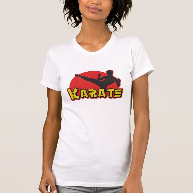 T-shirt Tshirt das senhoras do karaté (Frente)