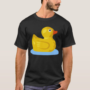 T-shirt tshirt de borracha amarelo do pato