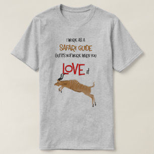 T-shirt Tshirt de Kudu do guia do safari