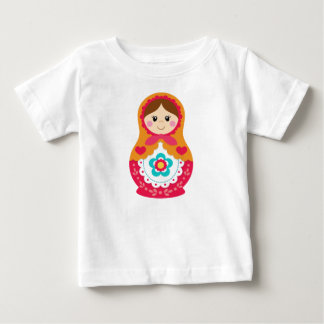 T-shirt Tshirt de Matryoshka - vermelho e laranja