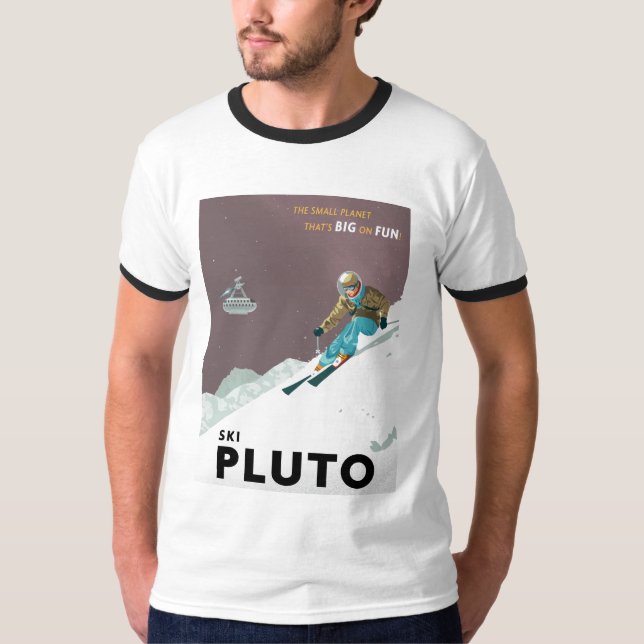 T-shirt Tshirt de Pluto do esqui (Frente)