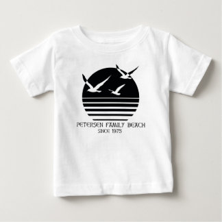 T-shirt TShirt do bebê da praia da família de Petersen