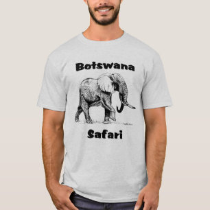 T-shirt Tshirt do elefante do safari de Botswana