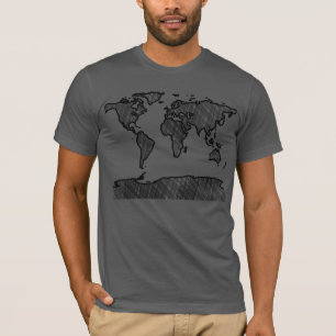 T-shirt Tshirt do mapa do mundo