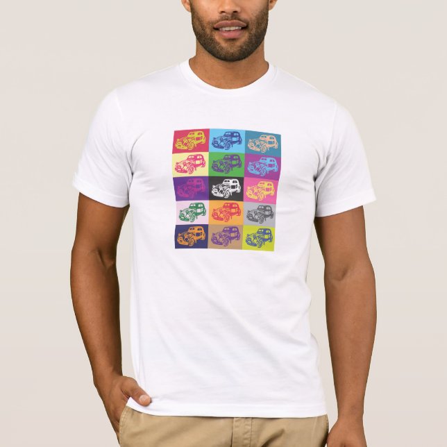 T-shirt Tshirt do mosaico de Citroen 2CV (Frente)