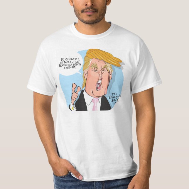 T-shirt Tshirt dos desenhos animados de Donald Trump com (Frente)
