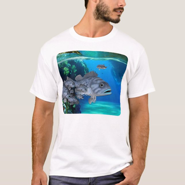 T-shirt TShirt dos peixes do oceano (Frente)
