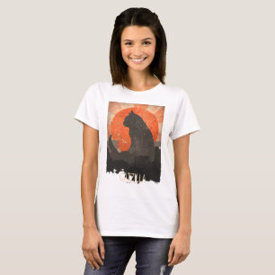 T-shirt Tshirt engraçado e Hoddie de Catzilla