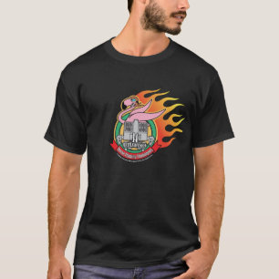 T-shirt Tshirt flamejante V2 dos flamingos de MechCorps