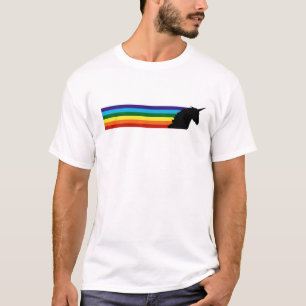 T-shirt Tshirt galhardo mágico do garanhão do arco-íris