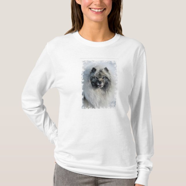 T-shirt Tshirt nevado do Keeshond (Frente)