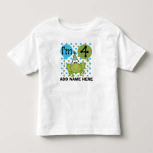 T-shirt Tshirt personalizado do aniversário do sapo azul