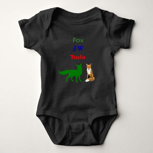 T-shirt TSULA - Bodysuit Cherokee do bebê do roupa do Fox (Frente)