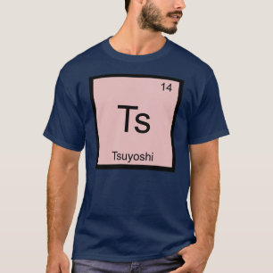 T-shirt Tsuyoshi Nome Química Elemento Mesa Periódica