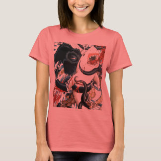 T-shirt tubarão vs polvo