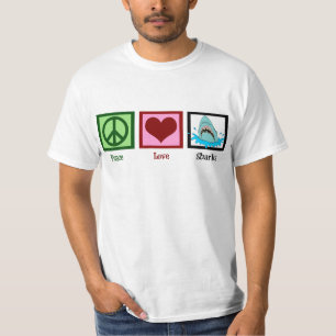 T-shirt Tubarões do amor da paz
