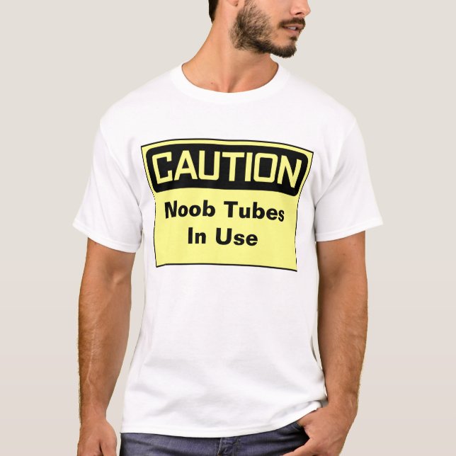 T-shirt Tubos de Noob do cuidado (Frente)