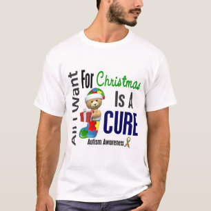 T-shirt Tudo que eu quero para o autismo do Natal