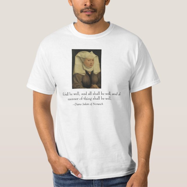 T-shirt "Tudo vai ficar bem" Dama Julian de Norwich (Frente)