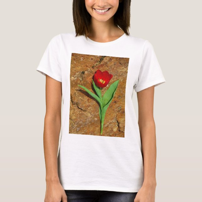 T-shirt Tulipa Amarela e Vermelha (Frente)