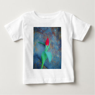T-shirt Tulipa Vermelha na Cinza Azul