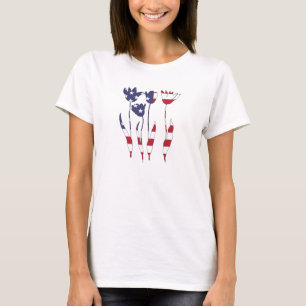 T-shirt Tulipas "bandeira americana "