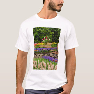 T-shirt Tulipas de mesa no jardim, Jardins Keukenhof,