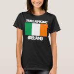 T-shirt Tullamore, Irlanda, com bandeira irlandesa<br><div class="desc">Tullamore,  Irlanda,  com bandeira irlandesa</div>