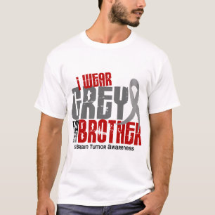 T-shirt Tumor cerebral eu visto o cinza para meu irmão 6,