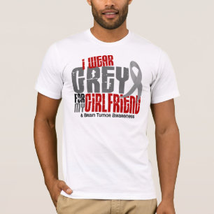T-shirt Tumor cerebral eu visto o cinza para meu namorada