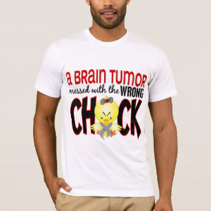 T-shirt Tumor cerebral sujado com o pintinho errado