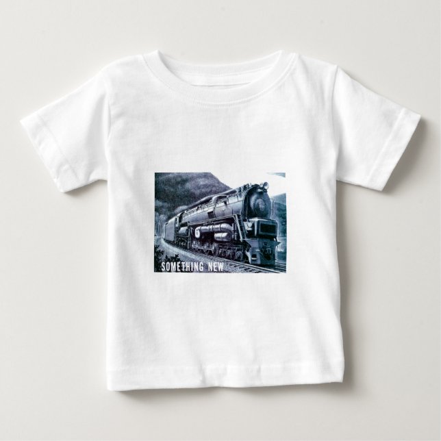 T-shirt Turbina de vapor da locomotiva S-2 PRR de Baldwin (Frente)